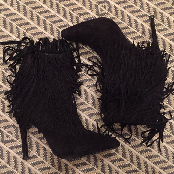 Zara Fringe Booties - Picture 1 of 5